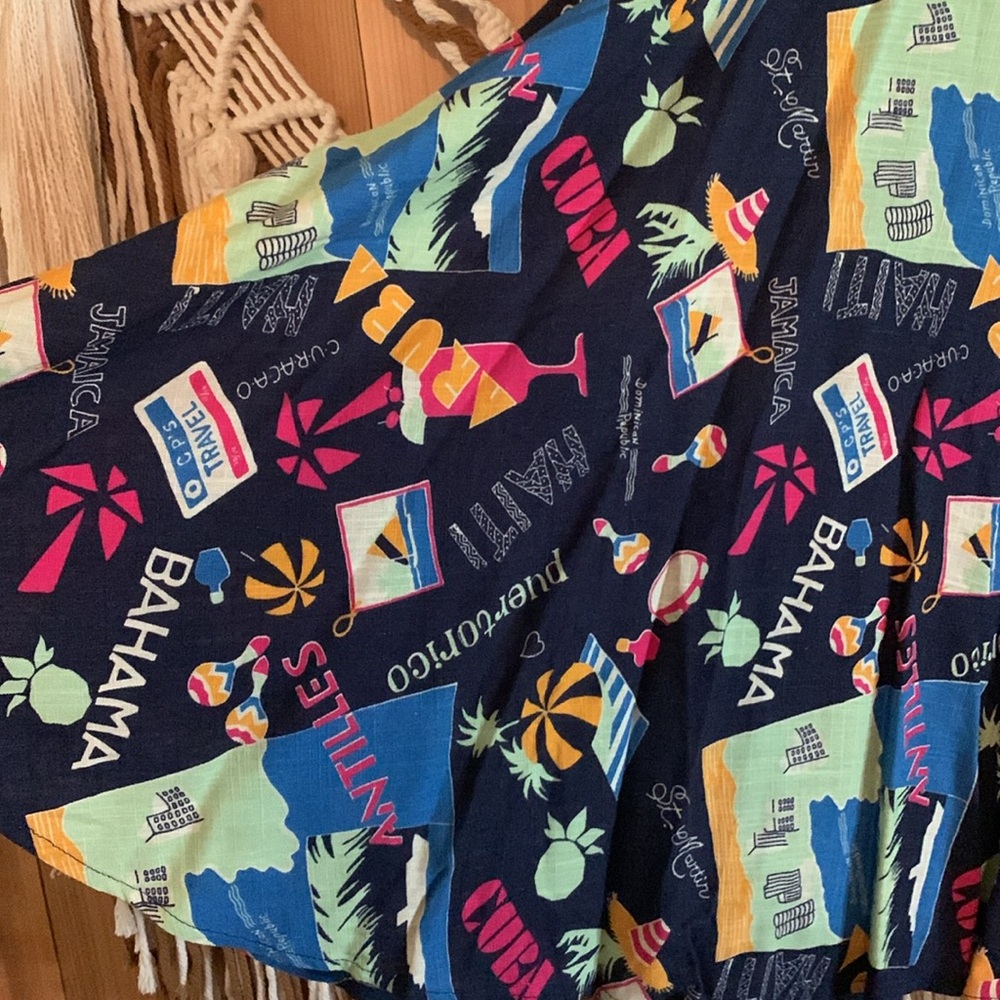 ModCloth Navy Vacation Island Midi Skirt Size XXS - Picture 2 of 14